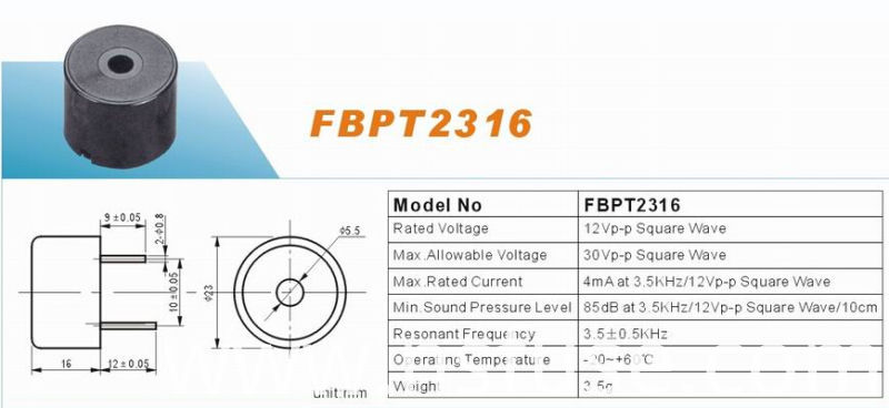 Louder Piezoelectric Ceramic Buzzer Have Piezo Buzzer Circuit